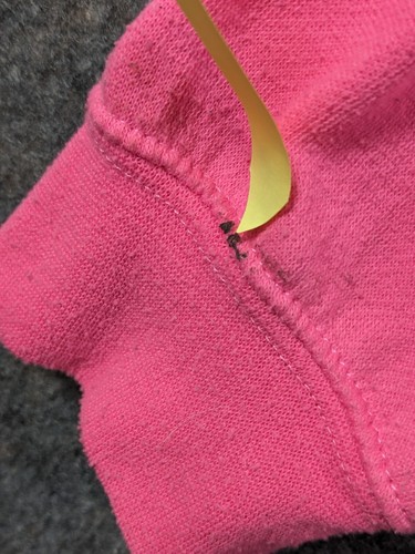 Hurley Hoodie Womens Medium Pink Knit Full Zip Pockets Spell-Out Logo Drawstring - Picture 7 of 18