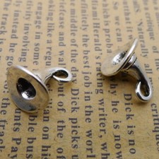 BULK 200Pcs Witch Hat Charms DIY Jewelry Making Pendant Antique Silver