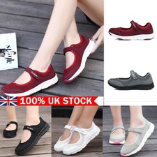 Sandali donna Mary Jane decolte basse casual EEE vestibilità ampia neri scarpe comode TX