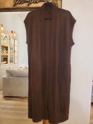 Luisa Cerano Open Front Cardigan Cashmere Wool Blend