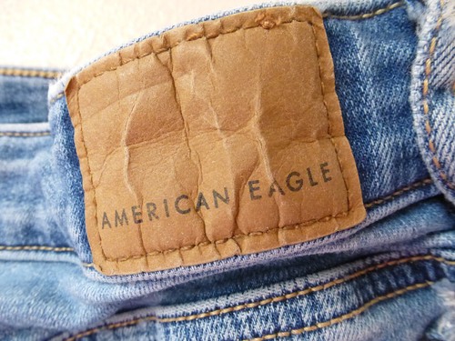 American Eagle Jeans Super Hi Rise Flare 10 Long Distress Bootcut Denim Fray Hem - Picture 13 of 24