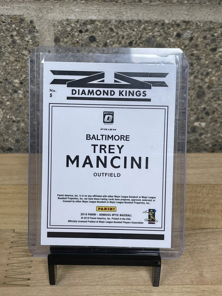 2019 Panini Donruss Optic Diamond Kings Red Wave Prizm Trey Mancini #5 - Image 2 of 2