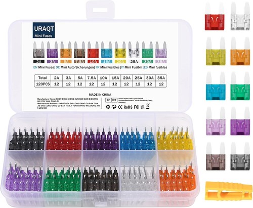 120 Mini Fusibili per Auto,Barche,Moto + Estrattore 10 Specifiche Universale - Foto 11 di 12