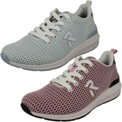 Damen R-Evolution Von Rieker 40103 Atmungsaktiv Sportlich Stil Spitze Turnschuhe
