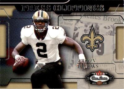 2002 Fleer Box Score Press Clippings #6PC Aaron Brooks New Orleans Saints