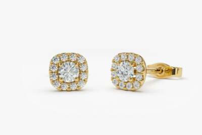 Diamant Ohrstecker Paar Ohrringe Amira 26 Brillanten VS G 0,50 ct 14K 585er Gold