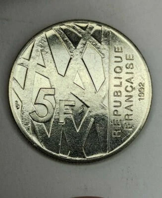 1992 5 francs PIERRE MENDES FRANCE Nickel monnaie 5 F FRANCE - Photo 1/2