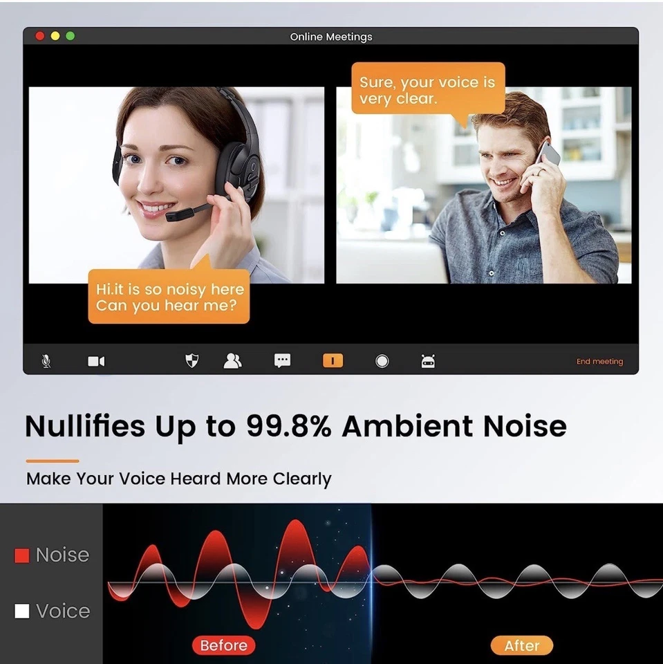 EKSA Headset with Microphone for Laptop, Wired Computer Headset with Volume - Image 3 of 4