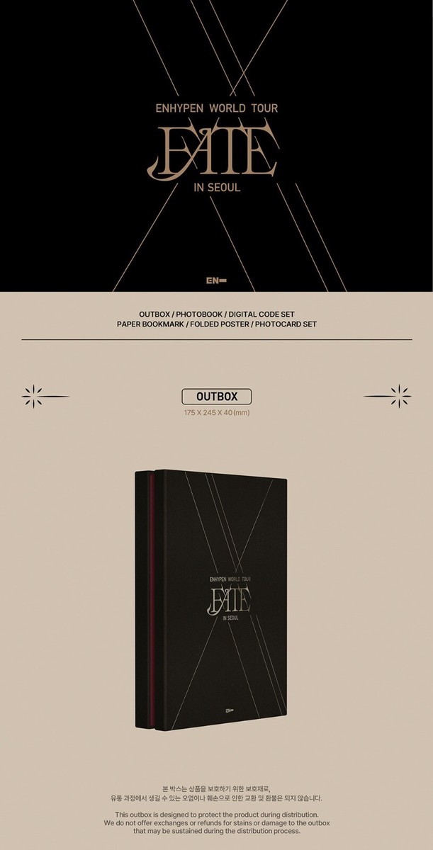 ENHYPEN Album WORLD TOUR FATE [IN SEOUL] Digital Code+108p Book+7p