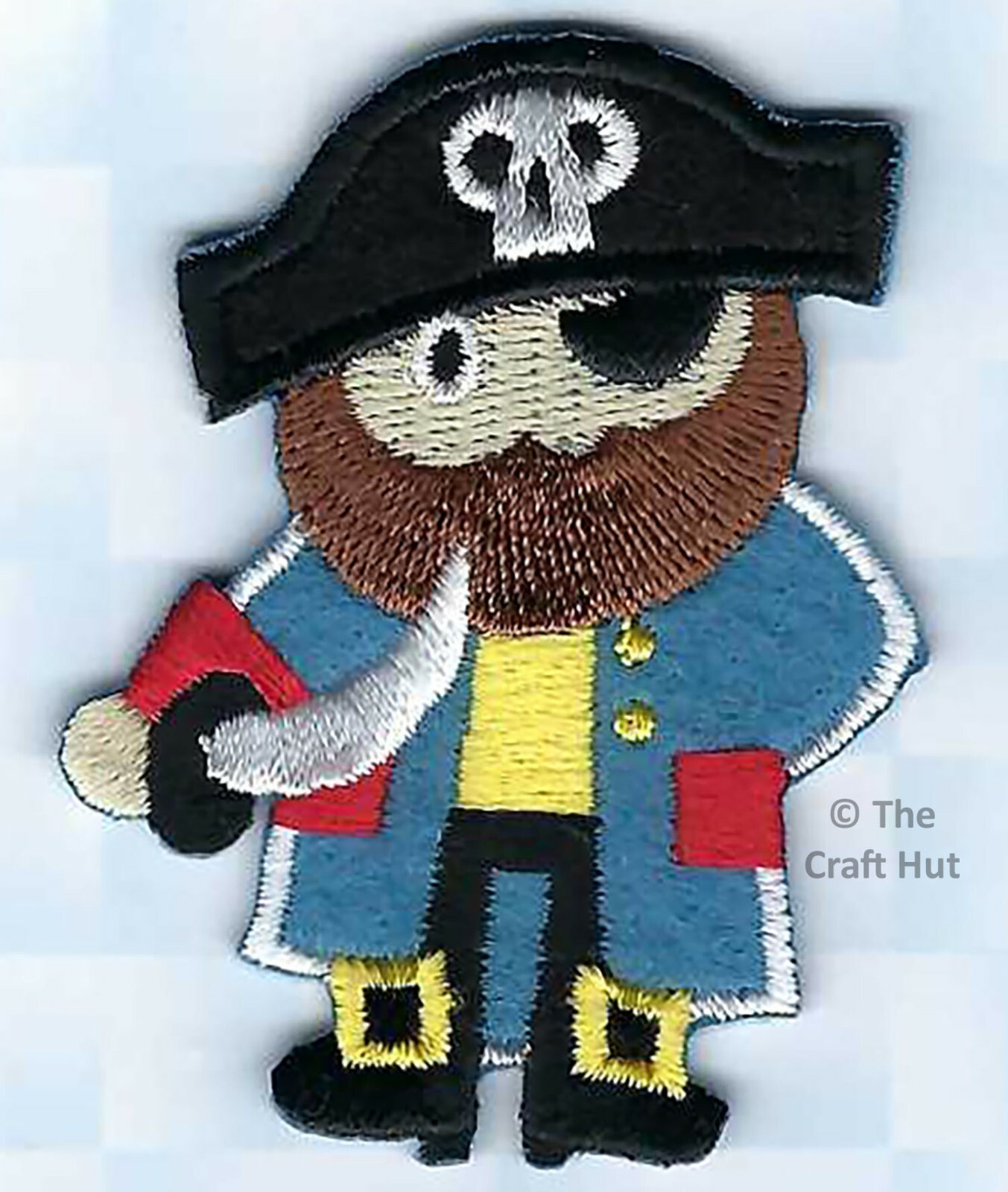 Iron On or Sew On Novelty Motif Craft Factory Patch Pirate 5cm x 6cm New