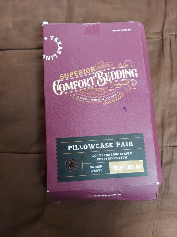NIB TEXAS LINEN CO. Luxury Egyptian Cotton King Pillow Cases Set of 2-800Thread