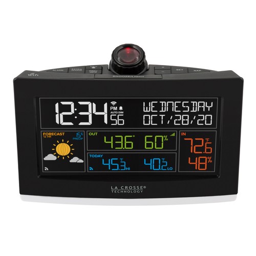 VA1 La Crosse Technology WiFi Projection Alarm Clock LTV-TH2i Sensor - Open Box - Picture 3 of 12