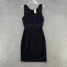 Anthropologie Moulinette Soeurs Dress Womens 10 Navy Black Larkin Career Sheath