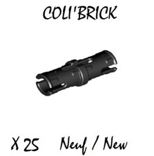 Lego 2780 - 25x Clipses / Technic pin with friction ridges - Black - lot kg NEW