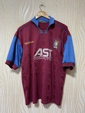 ASTON VILLA 1995 1997 HOME FOOTBALL SHIRT SOCCER JERSEY REEBOK sz 46/48