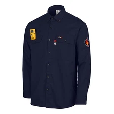 NEW Proactive FR Flame Resistant Work Shirt SHIPS TODAY (MEDIUM) NAVY BLUE