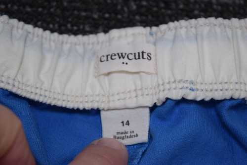 Crewcuts J Crew Pull On Cotton Twill Drawstring Shorts BOYS 14 Medium Blue 28x6 - Picture 2 of 8