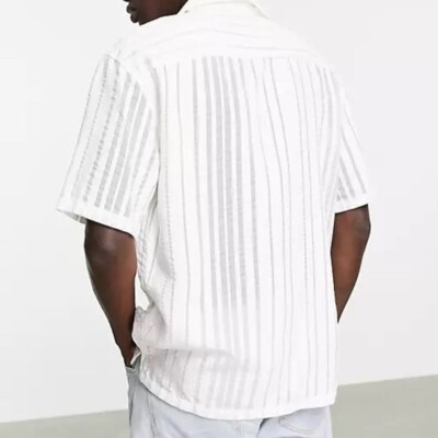 【BERSHKA】TEXTURED STRIPED Tシャツ ベルシュカ Bershka ベルシュカ 未使用 タグ付き tシャツ ロゴT - メルカリ