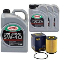MotoröL Set SAE 5W-40 Vollsynth Meguin 8 Liter + ÖLfilter FüR Audi A8 3.7 4.2 S8