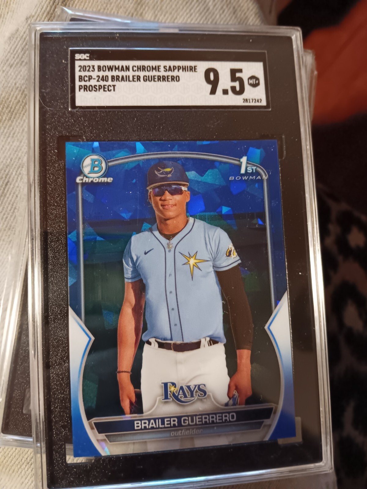 2023 Bowman Chrome Sapphire Brailer Guerrero 1st Prospect #BCP-240 SGC 9.5 (12)