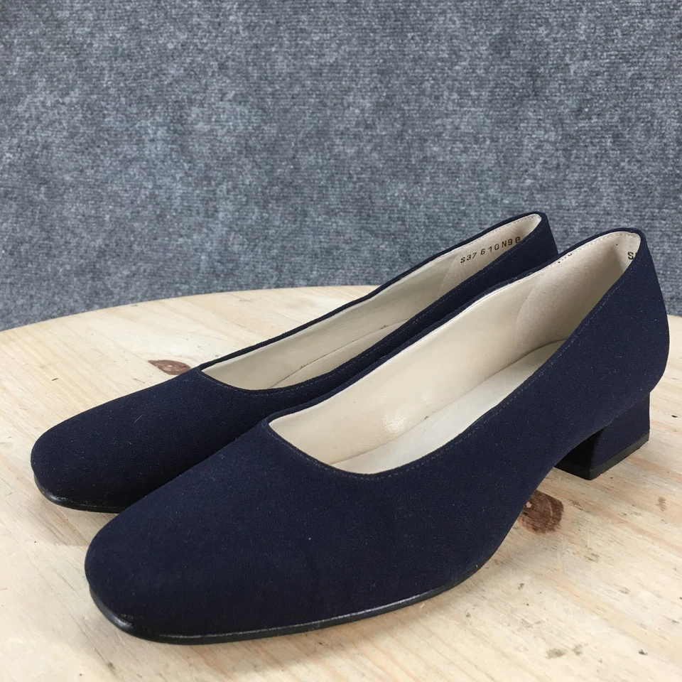 Naturalizer Low Heels Womens 7 M Pumps Casual Comfort Blue Fabric Slip On - Image 4 of 4