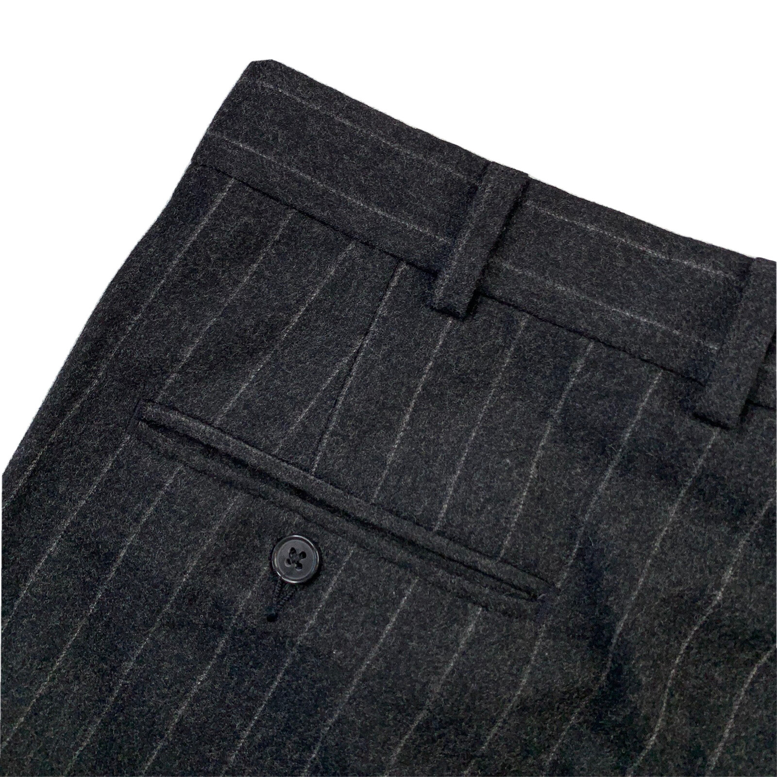 VTG 44 L J Press Dark Grey Pin Stripe Flannel Weight Wool Suit Made USA - Picture 15 of 18