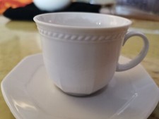 Schirnding Mokka - Sammeltasse Gedeck 2tlg.  weises Porzellan 