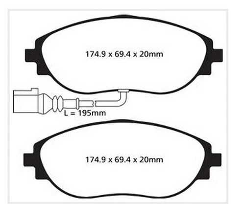 EBC Brake Pads Blackstuff Front+Rear for Skoda Octavia 4 (5E) - Picture 2 of 4