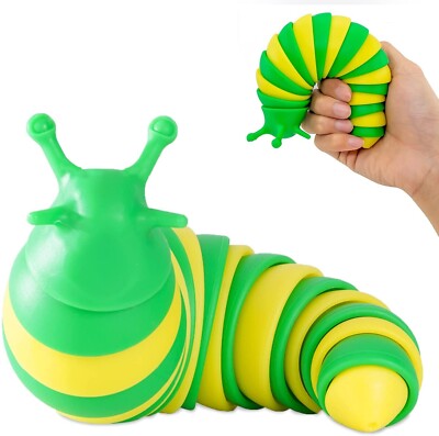 2022 3D Finger Slug Toy Articulated Flexible Relief Anti-Anxiety Slug SensoryToy