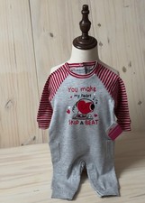 Baby's Valentine's Day One Piece Romper Outfit: choose 3-6 or 12 months