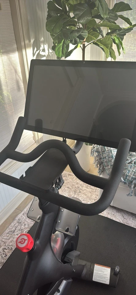 Peloton Bike - Mint Condition, includes accessories, weights, mat, phone holder - Image 2 of 4