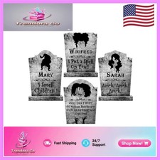 Realistic Graveyard Tombstones - 4ct Scary Witches  Zombies for Halloween