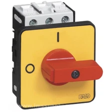 Baco Controls 0172066 25A 4 Pole Disc Sw, Encl, Yel/Red Non-Pad MFGD
