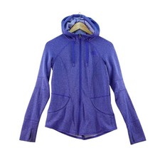 The North Face Womens S Full Zip Hoodie Purple Thumb Hole Jacket Outdoor Camping