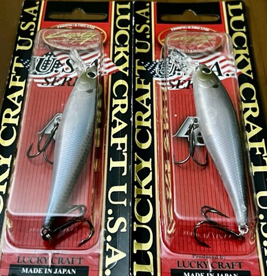 2 Lucky Craft Pointer 78 SP Minnow Jerkbait Lures GHOST MINNOW