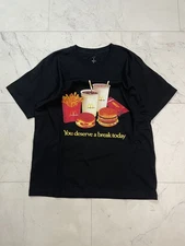 CACTUS JACK Travis Scott X Mcdonald's Deserve A Break T-Shirt Medium Black NWOT