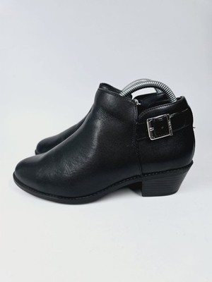 Vionic Millie schwarze Bootie-Stiefeletten bequeme Schnalle Damen UK-Größe 5,5 Leder
