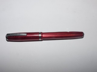 VINTAGE ESTERBROOK J SERIES RED MARBLED CELLULOID FONTAIN PEN NIB 2556