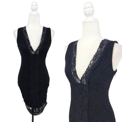 Bebe Babydoll Dress Lace Bodycon Vixen Gothic Dark Romance Glam Going Out Small