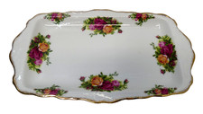 VINTAGE ROYAL ALBERT OLD COUNTRY ROSES PLATE PORCELAIN BONE CHINA SANDWICH TRAY
