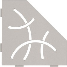 Schluter Systems Pentagonal Corner Shelf-E - Curve Design - Greige SES2D6TSBG