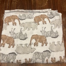 Carters muslin Baby Blanket safari Cotton Neutral Receiving Swaddle