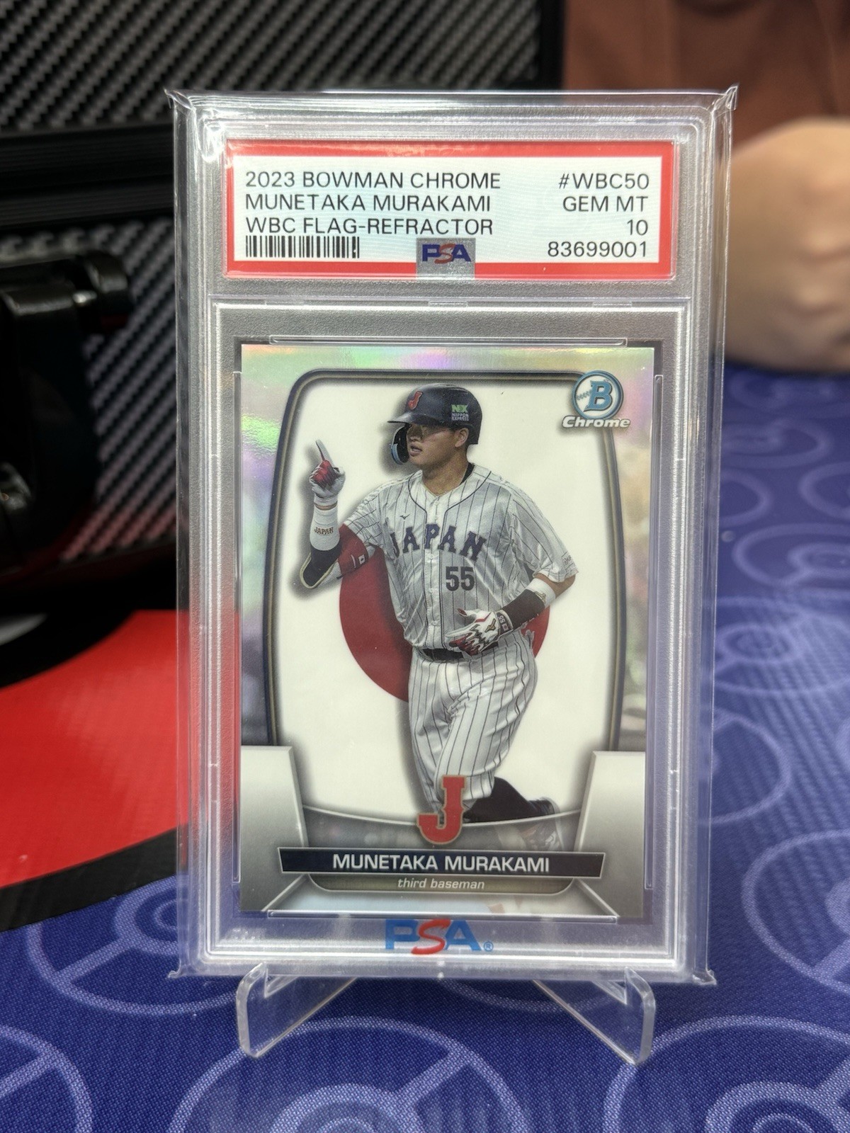MUNETAKA MURAKAMI 2023 BOWMAN CHROME WBC FLAG REFRACTOR /499 PSA 10 LOW POP