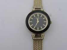 Vintage Anne Klein Ladies Dress Watch Fancy Case & Band AK 1906 Working