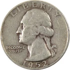 1952 D Washington Quarter 90% Silver