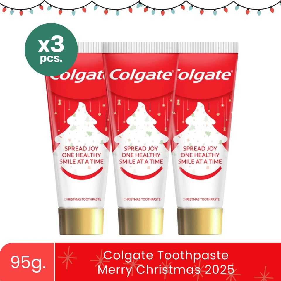 3 pcs Colgate Merry Christmas Toothpaste Fruit Punch Mocktail Flavor 95g - Image 2 of 4