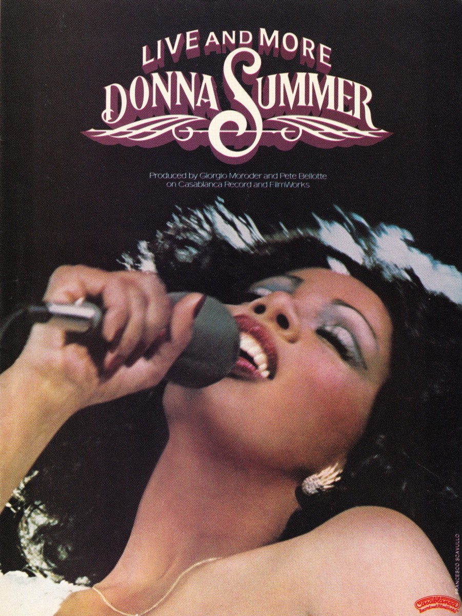 DONNA SUMMER LIVE AND MORE~1978 DISCO ALBUM PROMO~PRINT AD ADVERT
