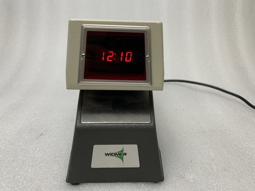 Widmer T-LED-3  Electronic Date/Time Stamp Time Card Recorder w/ Key Tested