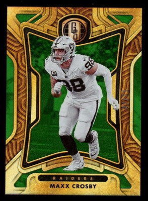 MAXX CROSBY 2022 Panini Gold Standard Emerald Parallel /11 #64 Raiders