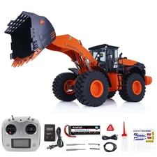 +Free Mini! US Stock JDM198 1/14 RC Hydraulic Loader ZW370 I6S Radio Sound Light